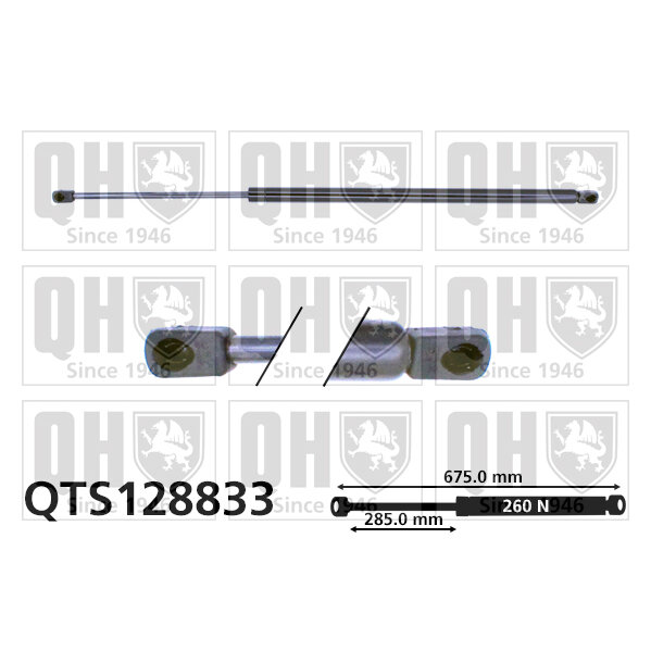 Vérin De Capot Quinton Hazell Qts128833