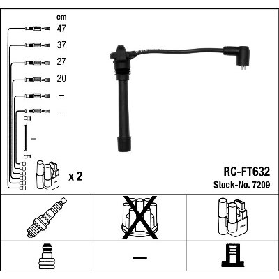 Faisceau D'allumage Ngk Rc-ft632