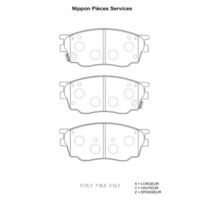 4 Plaquettes De Frein Nps M360a09