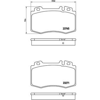 4 Plaquettes De Frein Brembo P50053