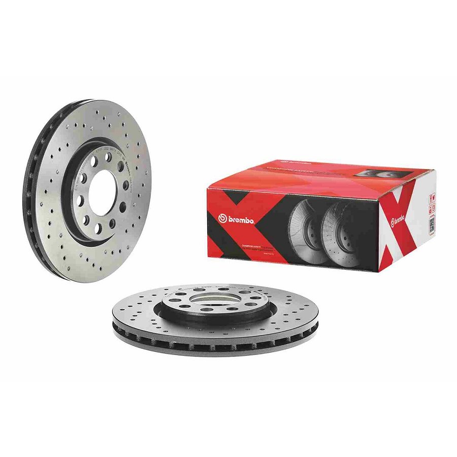 2 Disques De Frein Brembo Xtra Vernis Uv09.a721.1x