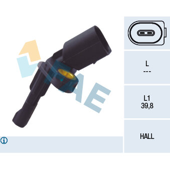 Capteur De Vitesse De Roue Abs Fae 78130f