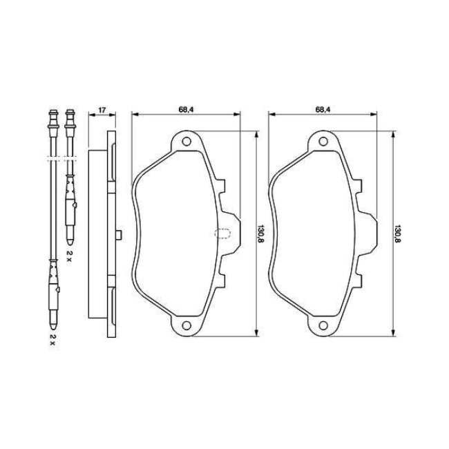 4 Plaquettes De Frein Bosch 0986460956