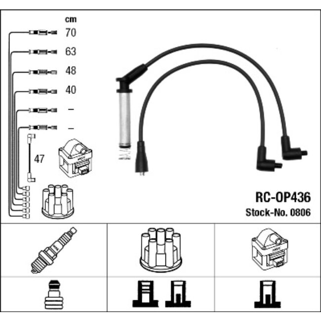 Faisceau D'allumage Ngk Rc-op436