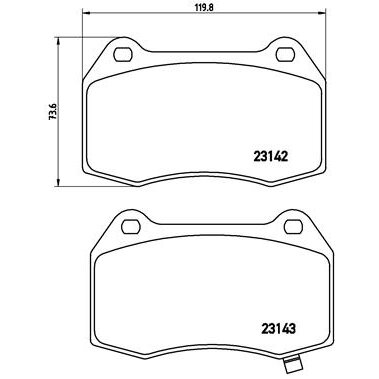4 Plaquettes De Frein Brembo P56047