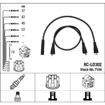 Faisceau D'allumage Ngk Rc-ld302