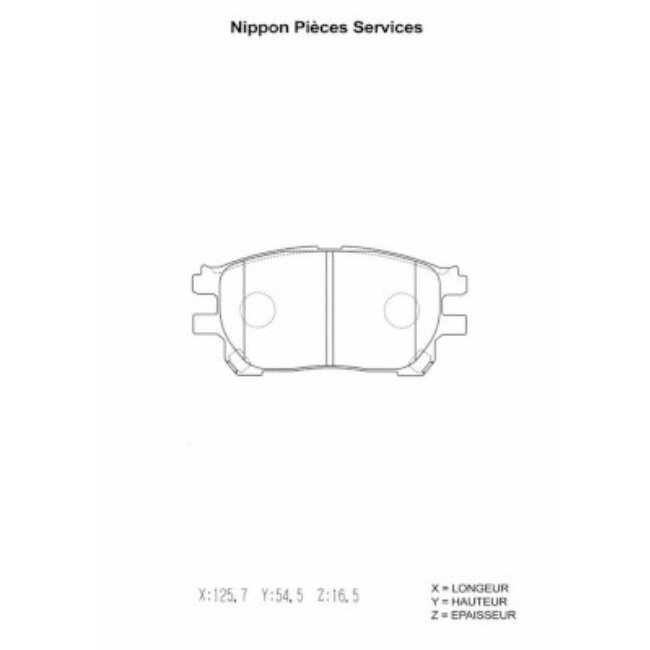 4 Plaquettes De Frein Nps T360a72