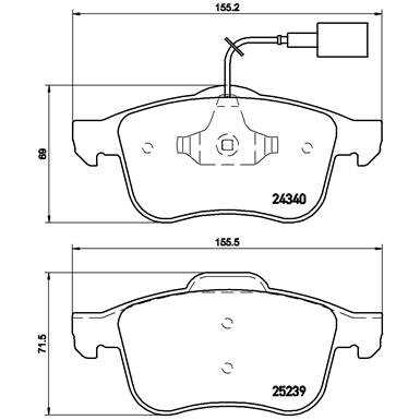 4 Plaquettes De Frein Brembo P23132