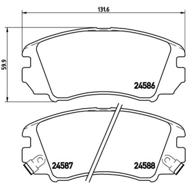4 Plaquettes De Frein Brembo P30043