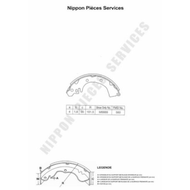 Jeu De 4 Mâchoires De Frein Nps M350i27