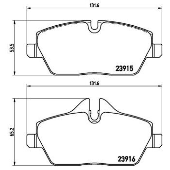 4 Plaquettes De Frein Brembo P06034