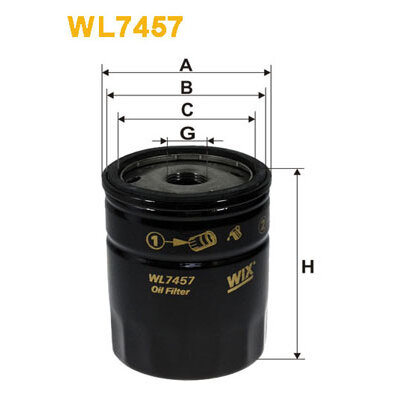 Filtre À Huile Wix Filters Wl7457