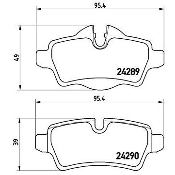 4 Plaquettes De Frein Brembo P06052
