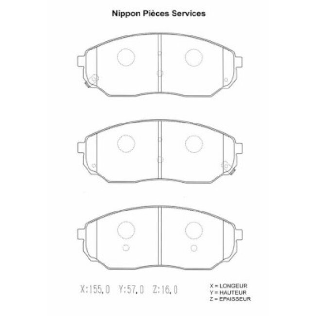 4 Plaquettes De Frein Nps K360a10