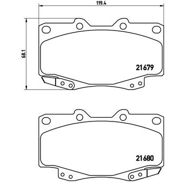 4 Plaquettes De Frein Brembo P83069