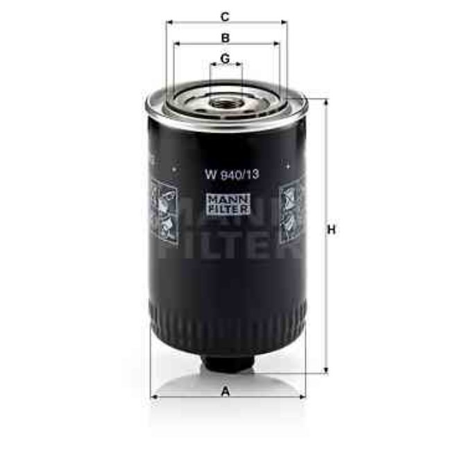 Filtre À Huile Mann-filter W940/13