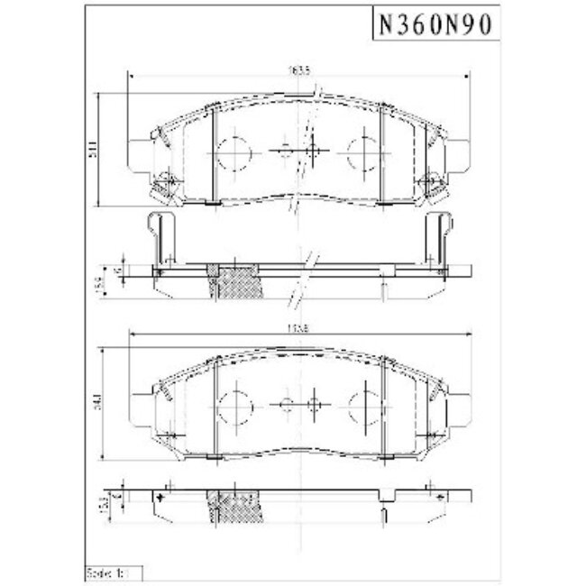 4 Plaquettes De Frein Nps N360n90