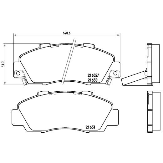 4 Plaquettes De Frein Brembo P28026