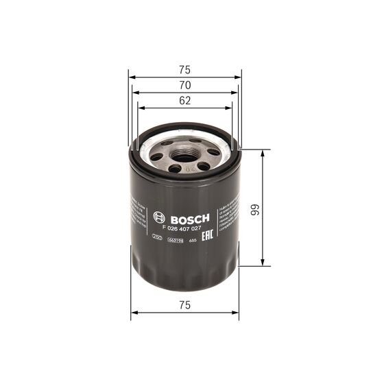 Filtre À Huile Bosch F026407027