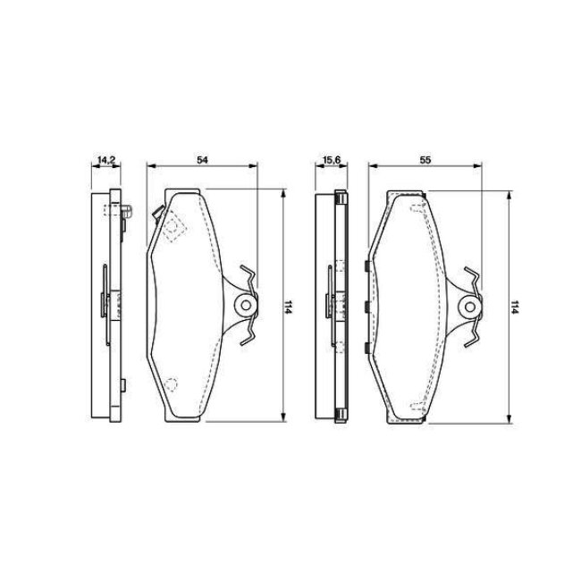 4 Plaquettes De Frein Bosch 0986424561