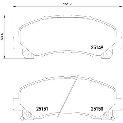 4 Plaquettes De Frein Brembo P34007
