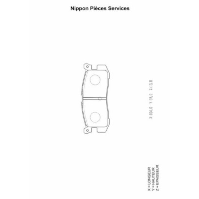 4 Plaquettes De Frein Nps M361a06