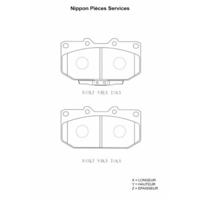 4 Plaquettes De Frein Nps S360u24