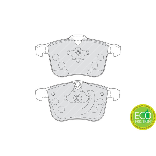 4 Plaquettes De Frein Ferodo Fdb1833