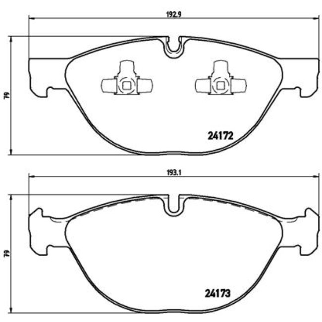 4 Plaquettes De Frein Brembo P06058