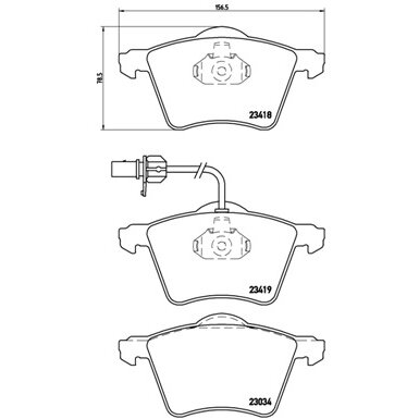 4 Plaquettes De Frein Brembo P85062