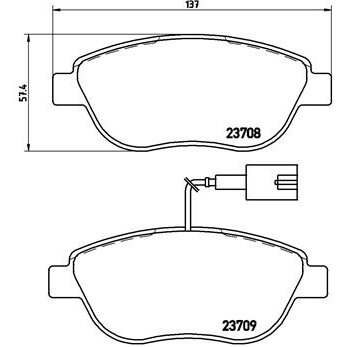 4 Plaquettes De Frein Brembo P23137