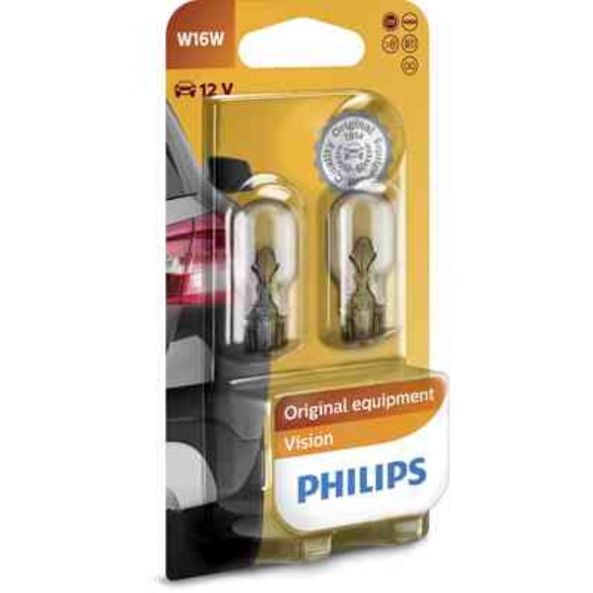 2 Ampoules Philips W16w 16w 12 V