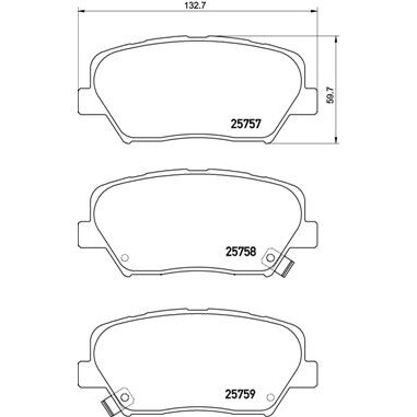 4 Plaquettes De Frein Brembo P30070