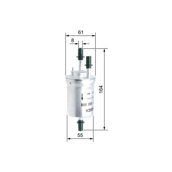 Filtre À Carburant Bosch F026403008