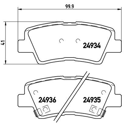 4 Plaquettes De Frein Brembo P30047