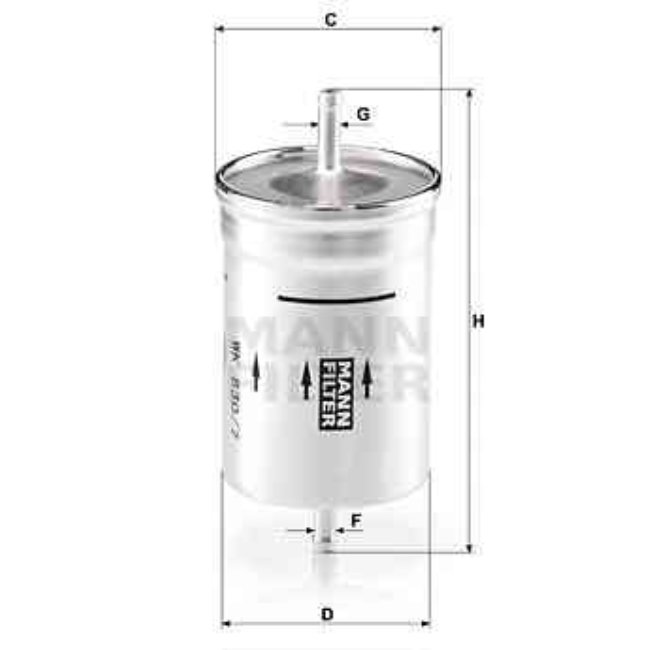 Filtre À Carburant Mann-filter Wk830/7