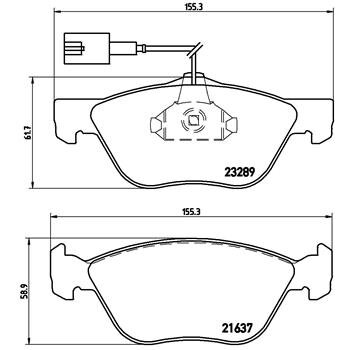 4 Plaquettes De Frein Brembo P23077