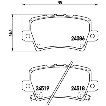 4 Plaquettes De Frein Brembo P28038