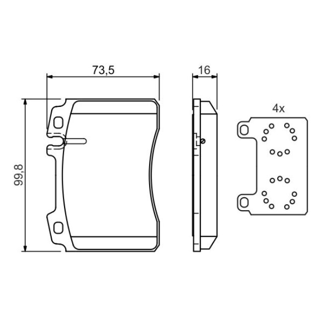 4 Plaquettes De Frein Bosch 0986424170