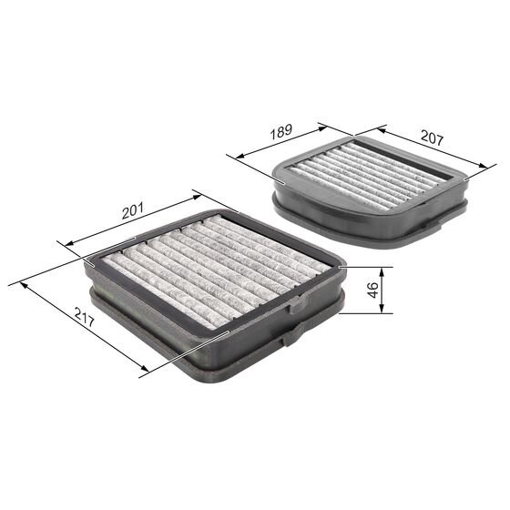 Filtre D'habitacle À Charbon Actif Bosch R2533