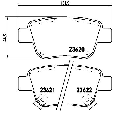 4 Plaquettes De Frein Brembo P83047