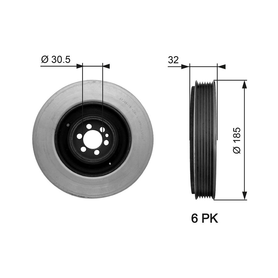 Poulie Damper Gates Tvd1042