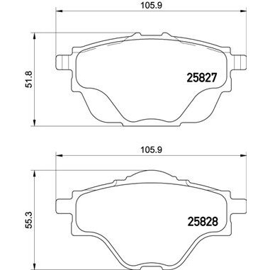 4 Plaquettes De Frein Brembo P61124