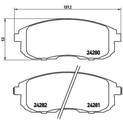 4 Plaquettes De Frein Brembo P23126
