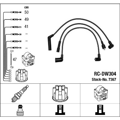 Faisceau D'allumage Ngk Rc-dw304