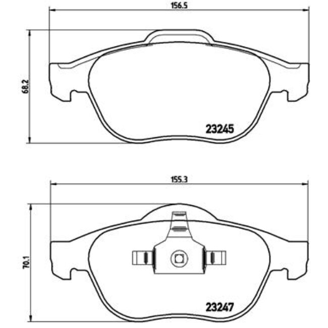 4 Plaquettes De Frein Brembo P68040