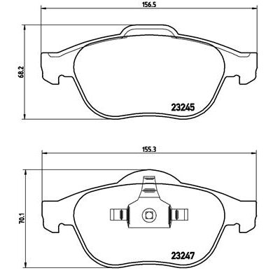 4 Plaquettes De Frein Brembo P68040