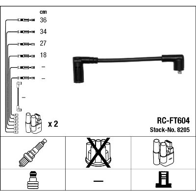 Faisceau D'allumage Ngk Rc-ft604
