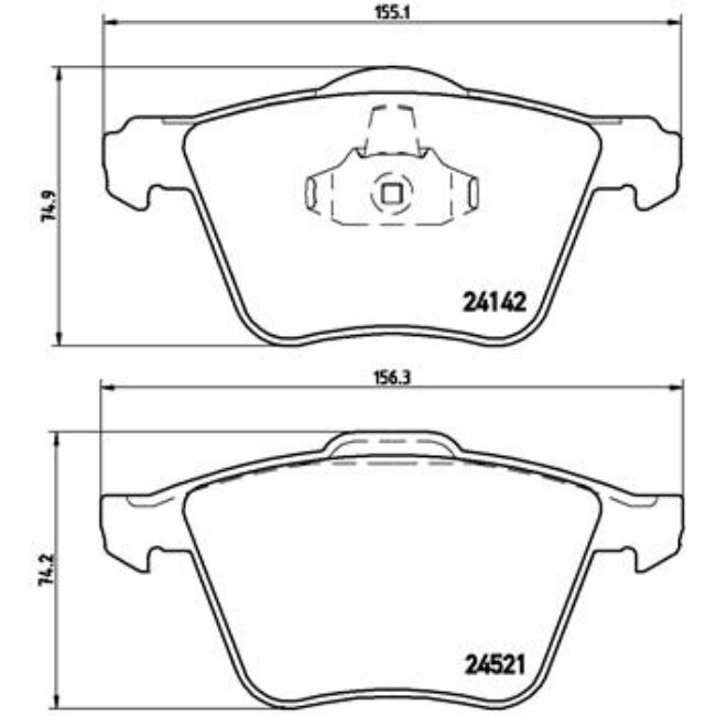 4 Plaquettes De Frein Brembo P24077