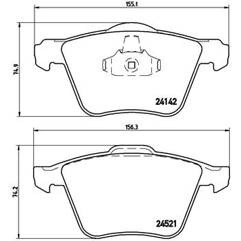 4 Plaquettes De Frein Brembo P24077